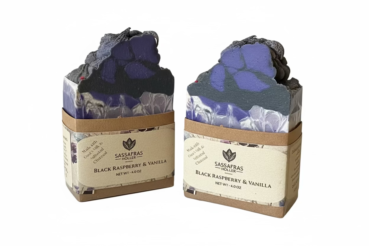 Black Raspberry & Vanilla Goat Milk Soap | Natural Cold Process Bar