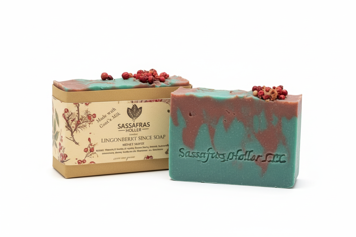 Lingonberry Spice Goat Milk Soap | Handmade Winter Soap