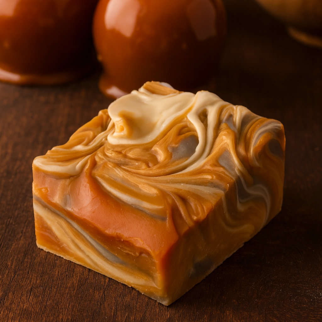 Caramel Apple Swirl Handmade Soap | Cold Process Bar