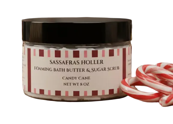 Foaming Bath Butter & Scrub | Candy Cane
