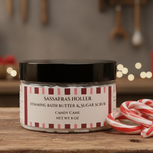 Foaming Bath Butter & Scrub | Candy Cane