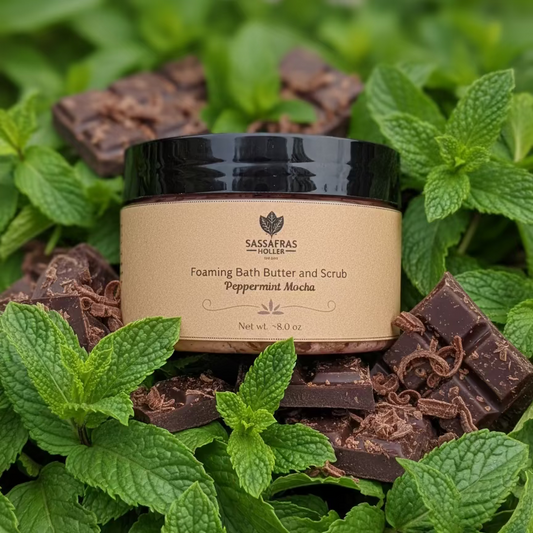 Foaming Bath Butter & Scrub | Peppermint Mocha