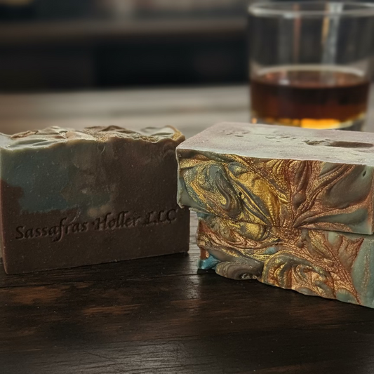 Backwoods Apple Bourbon Goat Milk Soap | Handmade Winter Soap