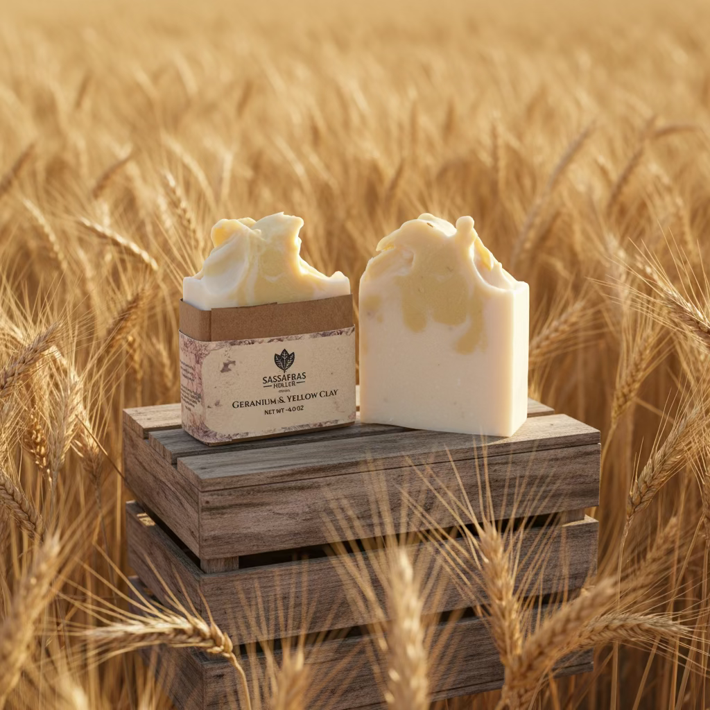 Geranium & Yellow Clay | Handmade Soap - All Natural | Vegan