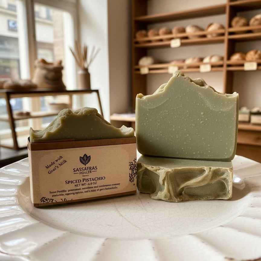 Spiced Pistachio Goat Milk Soap | Handmade Soap