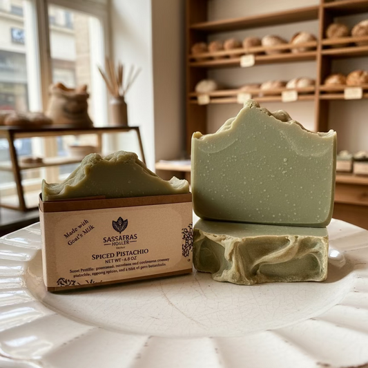 Spiced Pistachio Goat Milk Soap | Handmade Soap