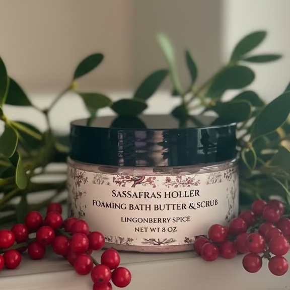 Foaming Bath Butter & Scrub | Lingonberry Spice