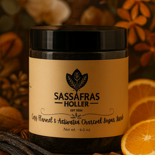Handmade Sugar Scrubs | Cozy Flannel & Activated Charcoal