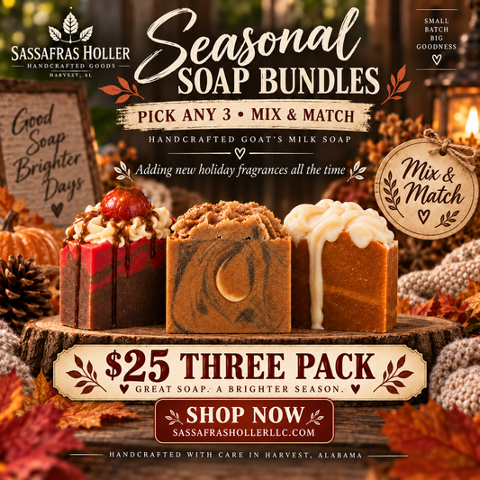 Build Your Own Holiday 3-Pack | Seasonal Goat's Milk Soap Bundle