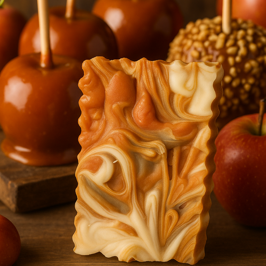 Caramel Apple Swirl Handmade Soap | Cold Process Bar